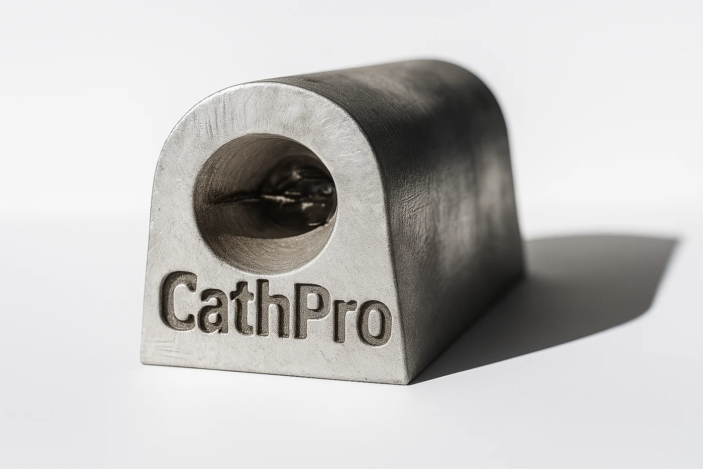 Custom mounted aluminum sacrificial anode form