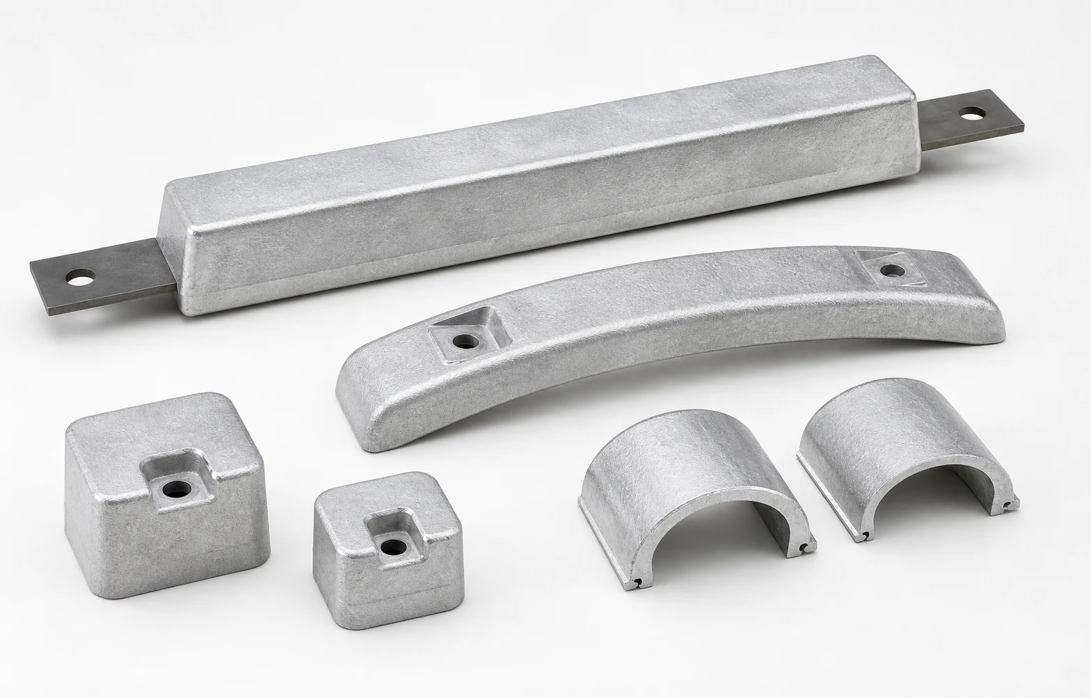 Aluminum sacrificial anode product family